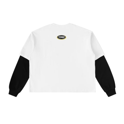 CROPPED DOUBLE LAYERED LONG SLEEVE